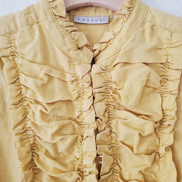 TWEEDS Linen Ruffle Blouse - Picture 2 of 8